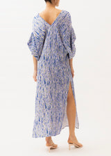 Beatriz Light Blue Print Kaftan