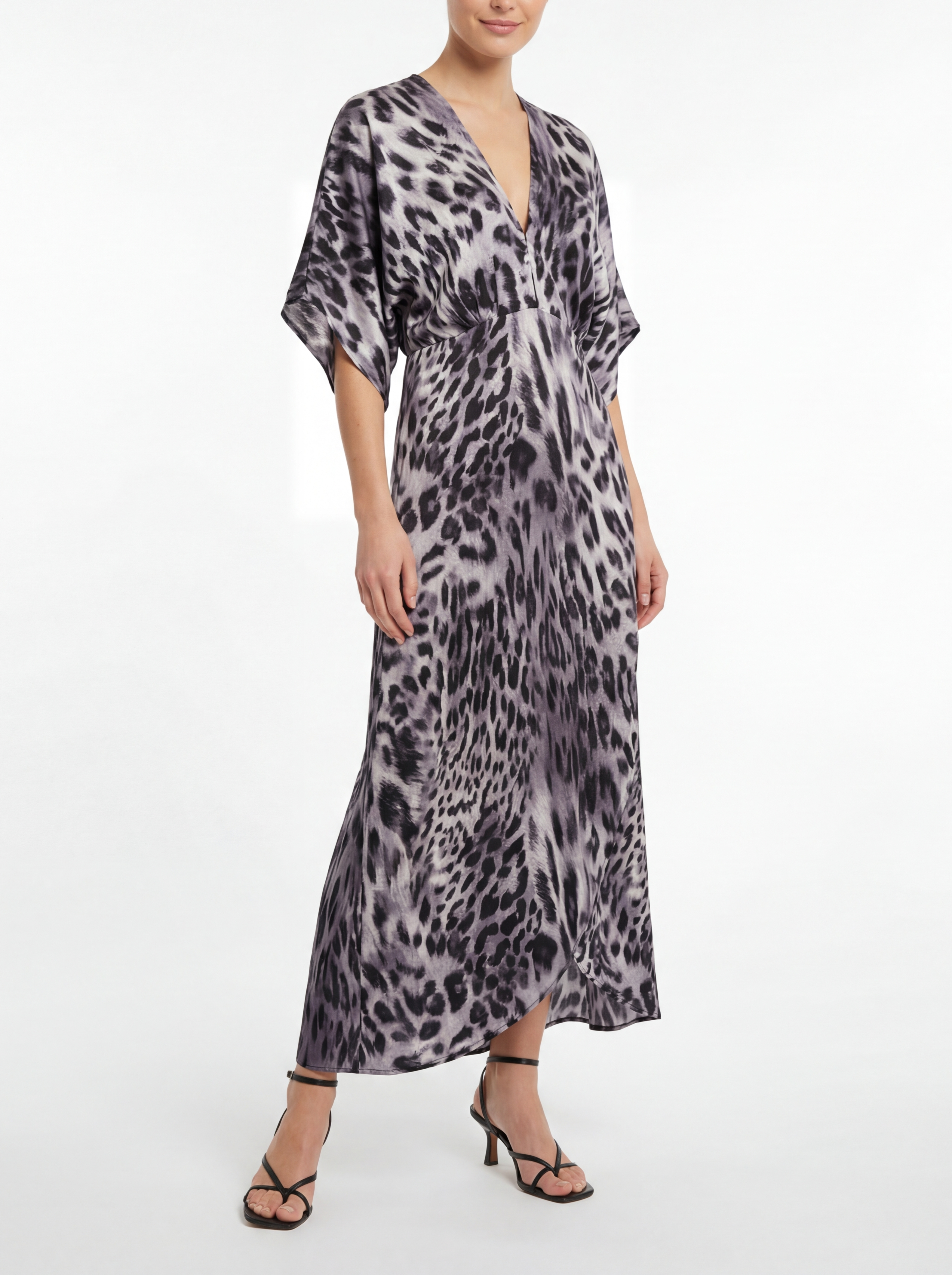 black and white leopard print maxi dress Katherine silver Large kyle richards clothes Synne V-Neck Maxi Dress Fit:Classic FIT About 30 from