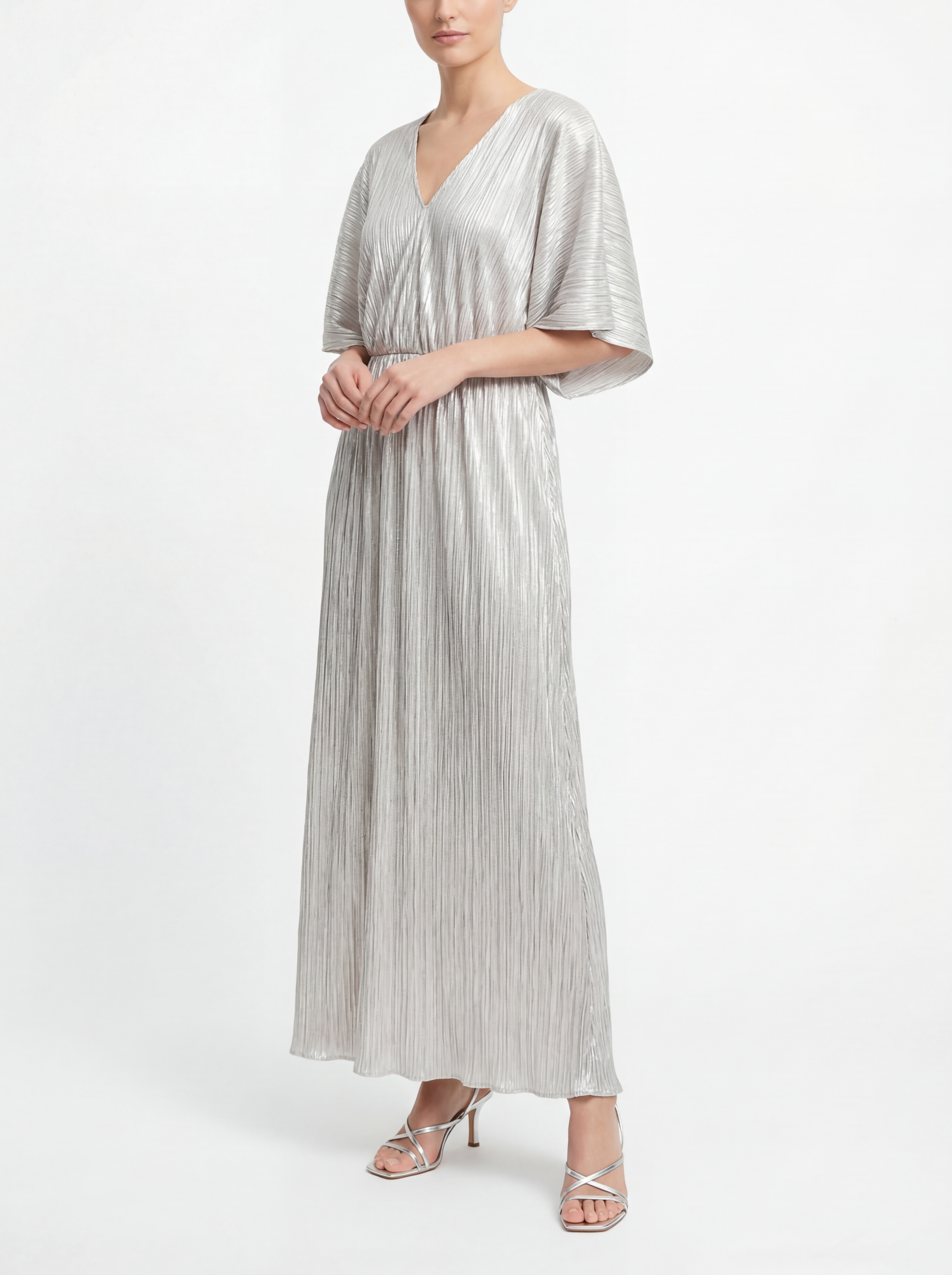 Norma Silver plisse long dress Jaline Resort Norma Silver plisse long dress Jaline Resort