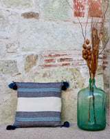 handwoven tassel cushion