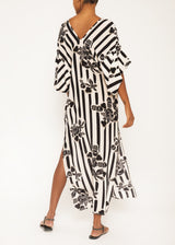 maxi black and white dress