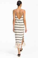 Annie Cotton Stripe Midi Dress