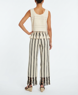 Billie Ecru tank top with tassels