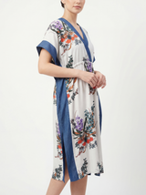 Carolina V Neck Midi Cinched Waist Kaftan
