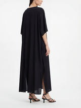 Olivia Maxi Black Kaftan with Cape Back