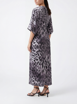 Katherine Black and silver leopard print maxi dress