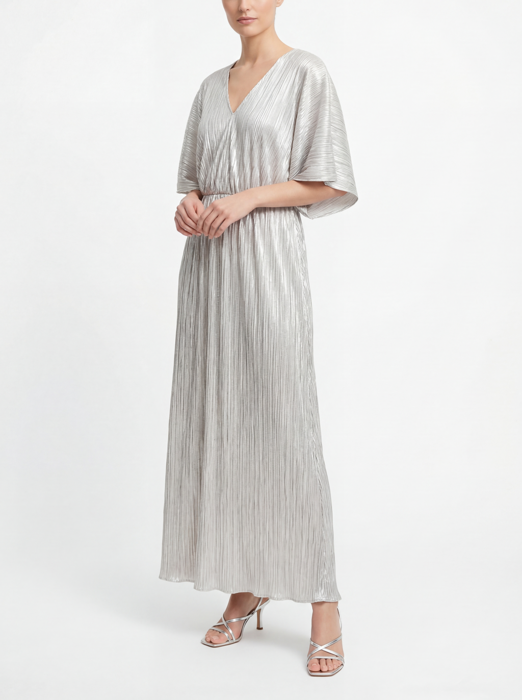 Norma Silver plisse long dress Jaline Resort Norma Silver plisse long dress Jaline Resort