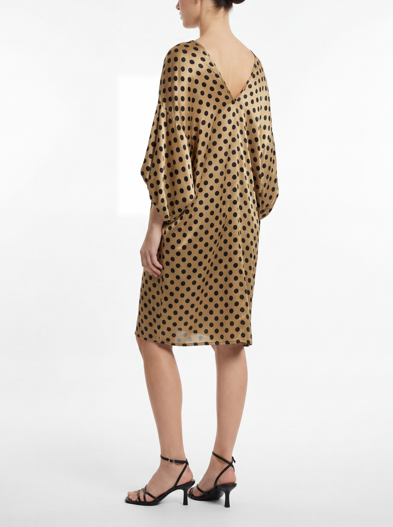 Alison short kimono sleeve silk polka dot gold dress Medium Alison short kimono sleeve silk polka dot gold dress Medium