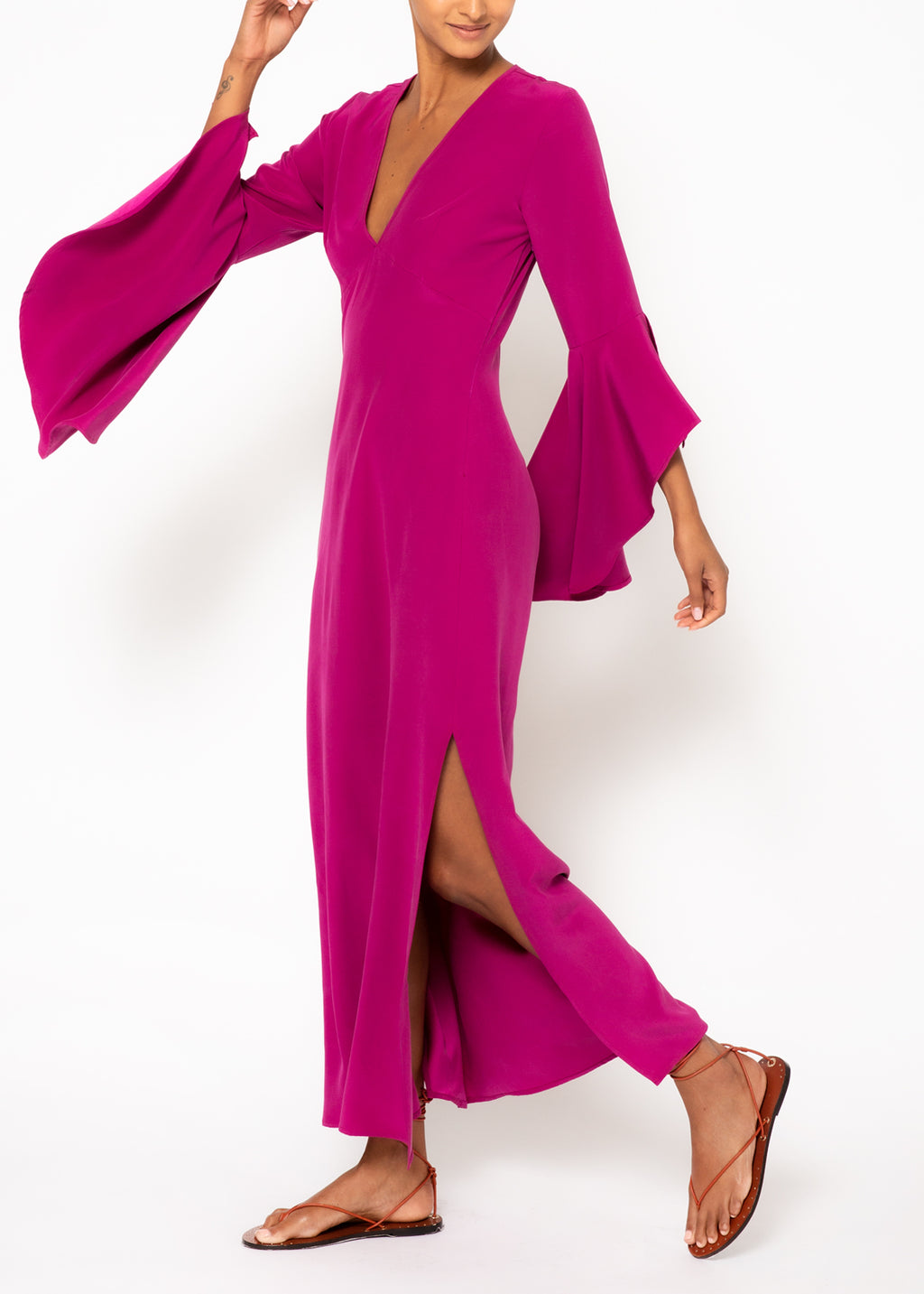 raspberry maxi dress Holland Tiered Maxi Dress - Raspberry