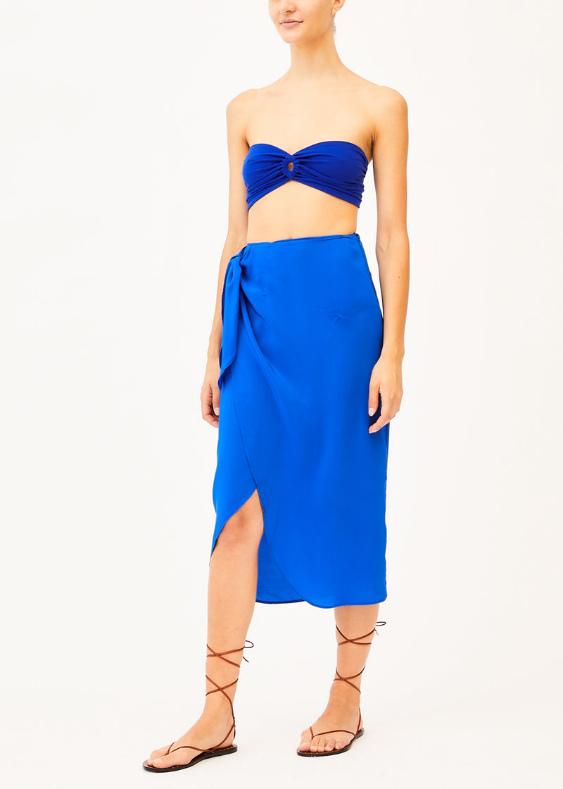 cobalt blue pareo skirt