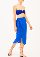 cobalt blue pareo skirt