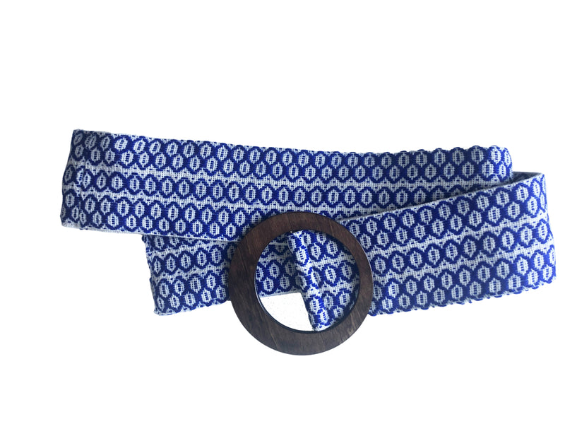 Handwoven blue belt