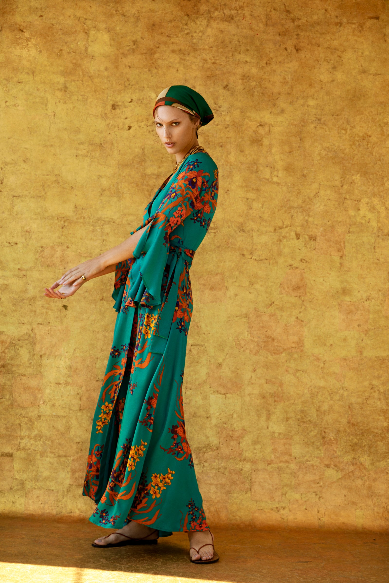 Melanie Green Floral Wrap Dress Jaline Resort Melanie Green Floral Wrap Dress Jaline Resort