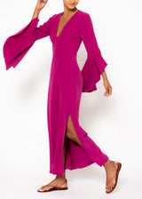 raspberry pink maxi dress