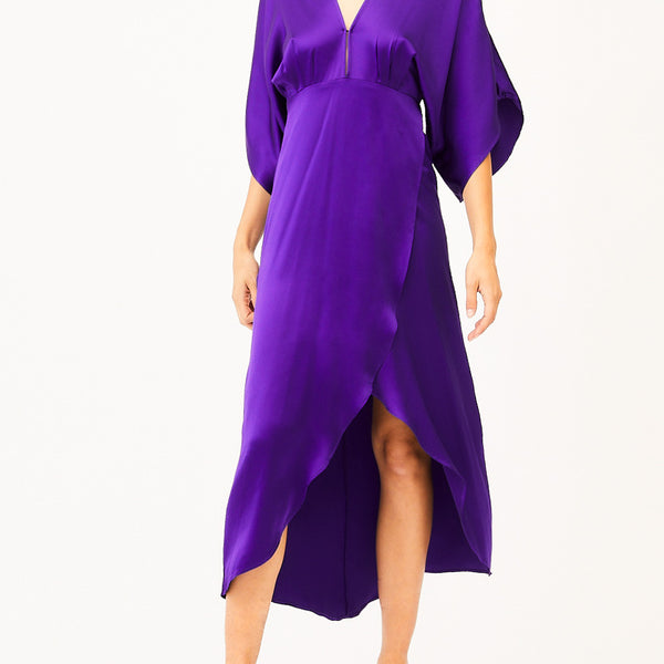 purple silk dress Katherine Purple Silk Maxi Dress XXSmall / Purple