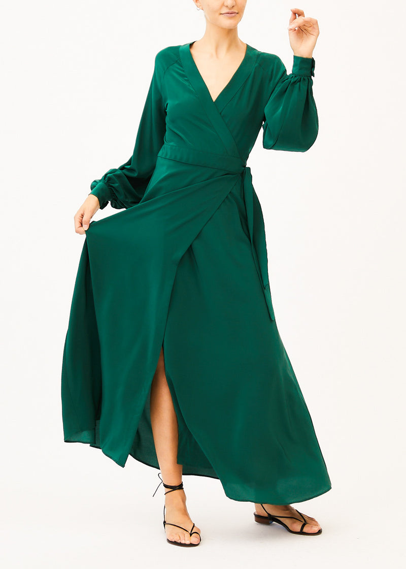 Uma Green Wrap Dress Jaline Resort Uma Green Wrap Dress Jaline Resort